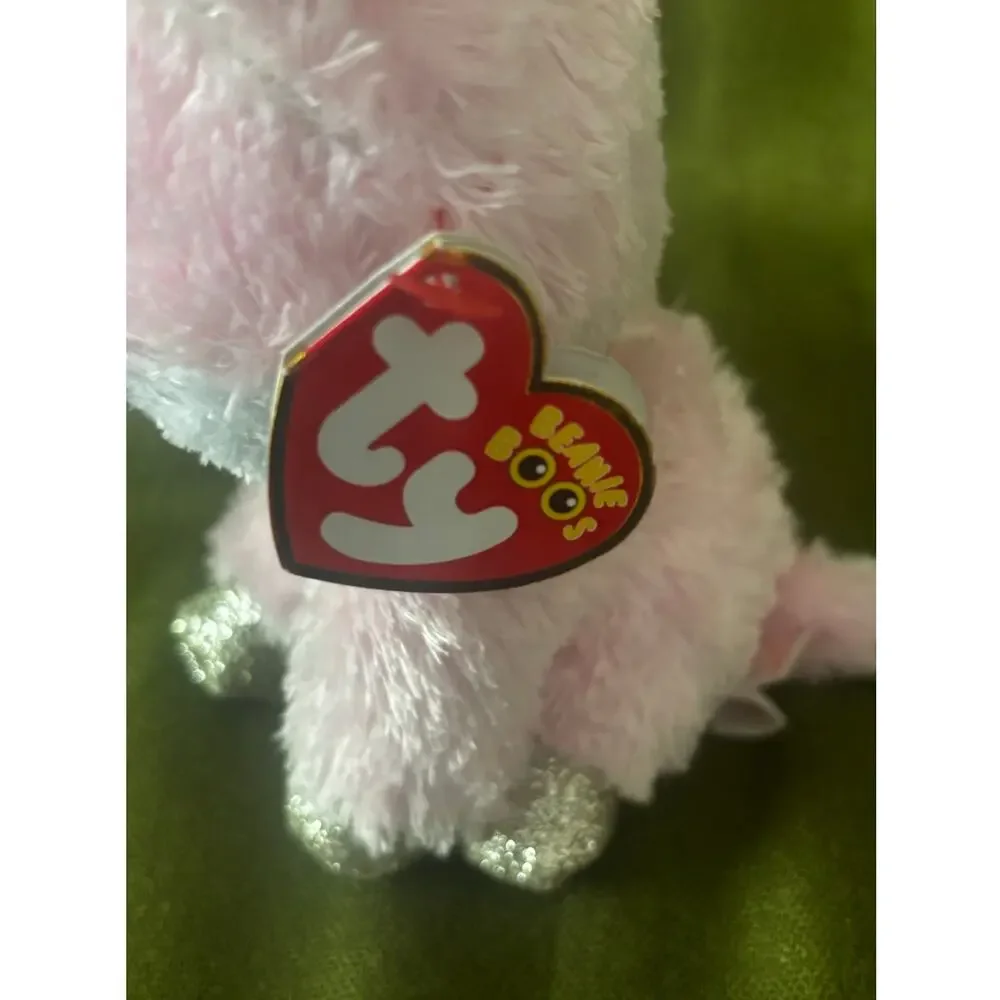 TY Beanie Boos - FIONA the Pink Cat (Glitter Eyes and Glitter Boots) (6 inch)